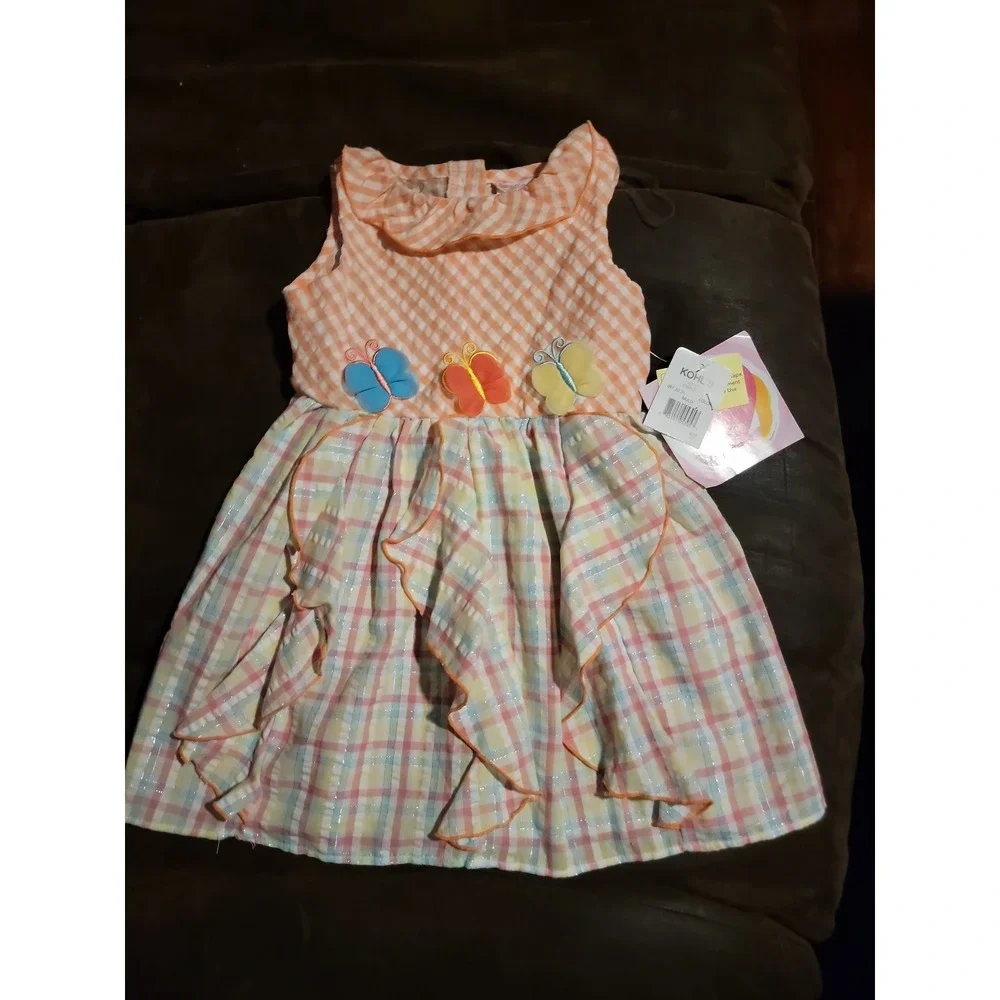 Youngland butterfly spring‎ Easter size 3t dress nwt